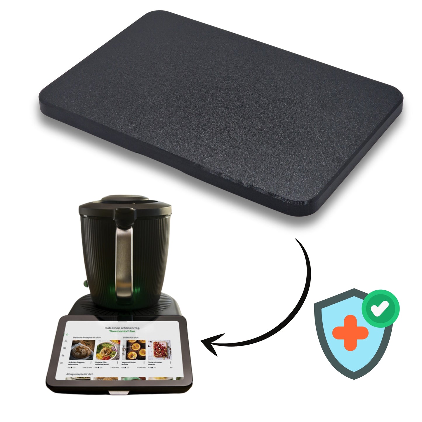 Protection Écran Thermomix TM7 Noir - Protège Écran Anti-Rayures et Chocs Robot Cuisine