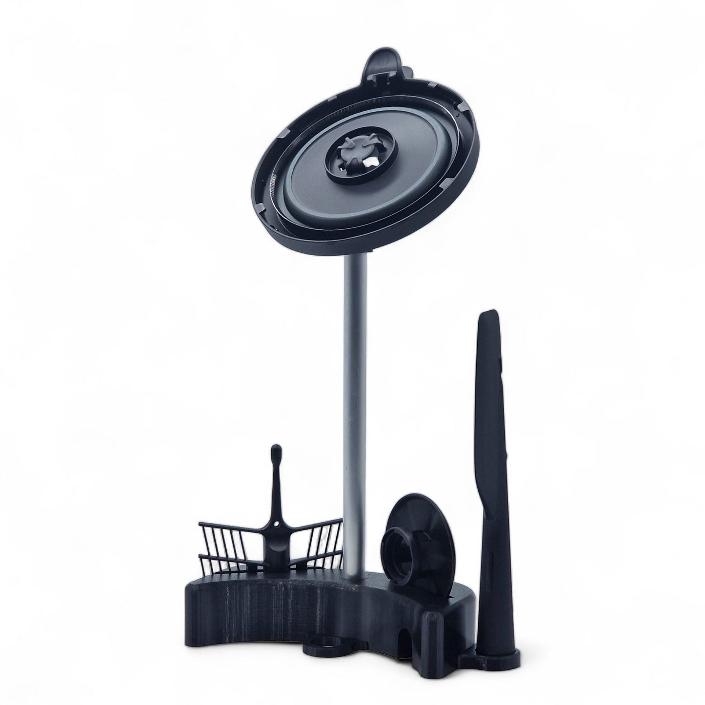 Station de Travail Thermomix TM7 Noir | Support Couvercle + Rangement Fouet Spatule Bouchon | Organisation Cuisine | Made in France